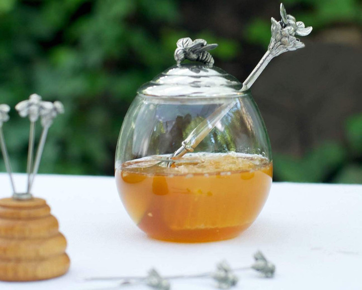 Honey Pot with Bee Spoon